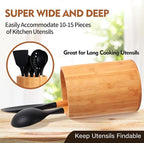 Bamboo Utensil Holder, Large Utensil Holders - Image 4