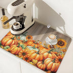 Fall Orang Pumpkin Dish Drying Mat - Image 7