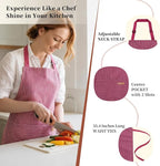 2 Pack Cooking Aprons Adjustable Bib Apron - Image 2