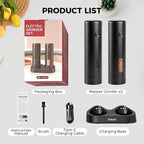 110ml Electric Salt and Pepper Grinder Set, Rechargeable salt and pepper shakers - Image 9