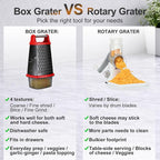 Ourokhome Cheese Grater with Handle, Stainless Steel Box Grater, 4 Side Kitchen - Image 8