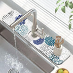 Findosom 2PCS 17" x 32" Dish Drying Mat & 24" x 5.5" Sink Splash Guard - Image 4