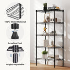 DUMOS 5-Tier Metal Wire Storage Shelves, Adjustable Standing Storage Rack Shelf - Image 4