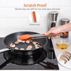 600ºF Heat Resistant Kitchen Tongs: U-Taste 12 inch Large Silicone Cooking Tong - Image 9