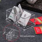 Clear Acrylic Two Lattices Tea Bags Holder Coffee Sugar Bag Case Guest Room - Image 4