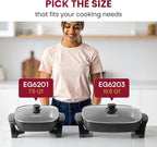 Elite Gourmet EG6201 Extra Deep 12"x12"x3.2" Scratch Resistant Dishwasher Safe - Image 9
