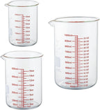 High Borosilicate Glass Measuring Cup Set-V-Shaped Spout，Includes 250ml by AckersBORO33