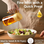 SWEET VIEW Oil Sprayer for Cooking, 16oz/470ml 2 In 1 Glass Olive Oil Sprayr & - Image 3