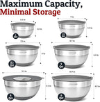 Priority Chef 6Pc Large Mixing Bowls - Image 2
