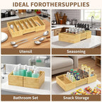Retro Shaw Lid Organizer for Cabinet, Bamboo Expandable Kitchen Organizer - Image 5