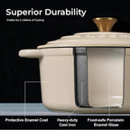 Parmedu 5.5QT Enameled Cast Iron Dutch Oven - Image 2