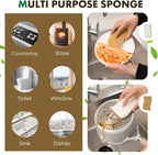 COBETE 12 Pack Natural Biodegradable Kitchen Non Scratch Sponges, Compostable - Image 5