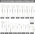 HaWare 29 PCS Silicone Cooking Utensils Set, Heat Resistant Kitchen Utensils Set - Image 2