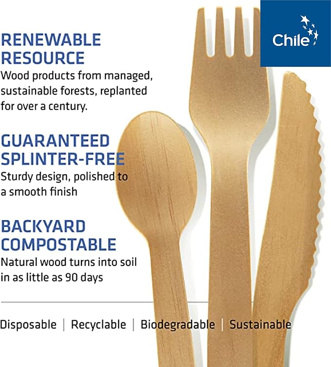 Disposable Wooden Cutlery Set - Image 5