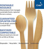 Disposable Wooden Cutlery Set - Image 3