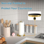 Paper Towel Holder Countertop, Stainless Steel, Weighted Base, Paper Towel Roll - Image 4