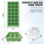 Silicone Ice Cube Trays 3Packs, Easy Release Ice Cube Molds - Image 2