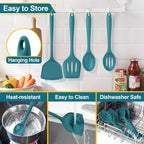 P&P CHEF Kitchen Utensil Set, 4 Pieces Non-stick Silicone Cooking Utensils - Image 7