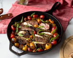 Lodge Cast Iron Skillet with Red Silicone Hot Handle Holder, 10.25-inch - Image 2
