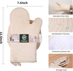 4 Pieces Oven Mitts and Pot Holders of Macaron Color Thickened Non-Slip - Image 2