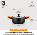 BRA COOKWARE Efficient Pro Nonstick Stock Pot w/Lid | 8 Inch 3.2 Quart Cooking - Image 2