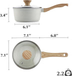 SENSARTE White Ceramic Nonstick Saucepan - Image 9