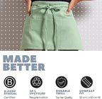 MEEMA Chef Waist Apron Cotton Fabric |Washable & Breathable Waitress & Server - Image 6