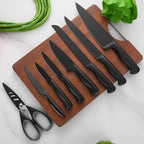 Black Knives Set, 15-Piece Stainless Steel Kitchen Knife Block Sets - Image 7