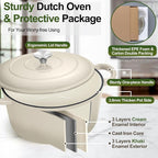 P&P CHEF 5QT Enameled Dutch Oven, Cast Iron Dutch Oven Pot - Image 3