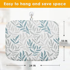 Sanwarm Absorbent Dish Drying Mat, Simple Silhouettes Leaves Microfiber Pad - Image 2