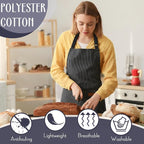 Handepo 12 Pcs Cotton Aprons for Women Men - Image 4