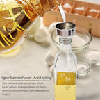 BAKHUK 4 Pack 17oz Olive Oil Dispenser Bottles, 500ml Clear Glass Vinegar Cruet - Image 3