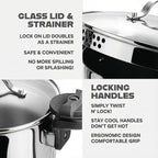 GOTHAM STEEL 8 Qt Nonstick Pasta Pot - Image 7