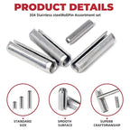 295-Piece Stainless Steel Roll Pin Assortment Kit - Image 4