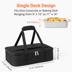 Insulated Casserole Carrier Portable Food Tote - Image 2