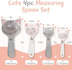 Cat Shaped Ceramic Measuring Spoons - Image 2