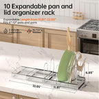 MUDEELA Pots and Pans Organizer Rack - Image 2