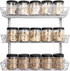 SWOMMOLY Adjustable Wall Mount Spice Rack, 3-Tier Dual-use Organizer - Image 5