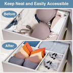 Criusia Drawer Organizer Clothes, 8 Pack Underwear Drawer Organizer, Foldable - Image 3