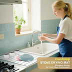 cuomaop Stone Dish Drying Mat for Kitchen Counter, 23x15.3 Inch Large - Image 7