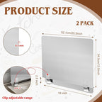 Ferraycle 2 Pack 20-1/2" W x 9" H 304 Stainless Steel Fryer Splash Guard - Image 2