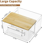 Trash Bag Holder 2-in-1 Under Sink Organizer, Acrylic Trash Bag Dispenser - Image 2