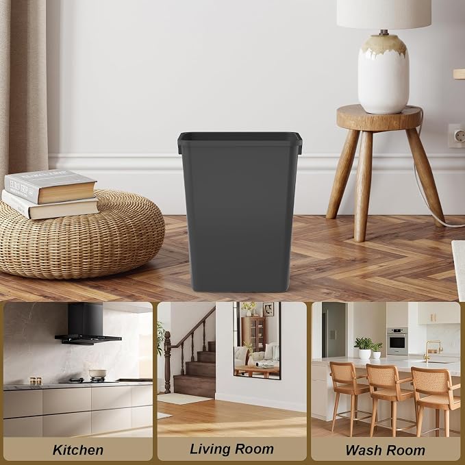 ROOMTEC 35QT Kitchen Trash Can, Sturdy and Lightweight Slim Trash Can, Trash - Image 6