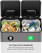 Lovewind Dual Trash and Recycling Bins - Image 3