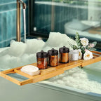 Amolliar Amber Glass Qtip Holder, Apothecary Jars - Image 6