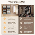 Homsorout Hanging Closet Organizer 4 Tier - Image 3