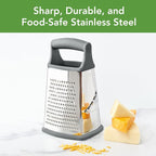 Tovolo Box Grater 4 Sided Large Stainless Steel Cheese Grater - Image 3