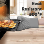 Oven Mitts and Pot Holders 4 Sets, Heat Resistant 500 ℉ Oven Mitt and Pot Holder - Image 6