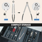 Tongs for Cooking, 600ºF High Heat-Resistant Stainless Steel Kitchen Tongs - Image 4