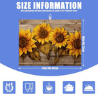 Vintage Sunflower Wooden Grain Dish Drying Mat - Image 2